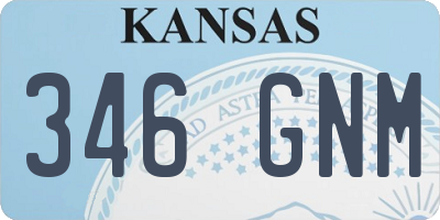 KS license plate 346GNM