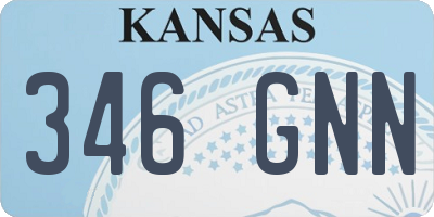 KS license plate 346GNN