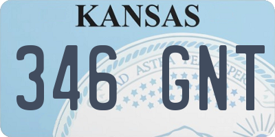 KS license plate 346GNT