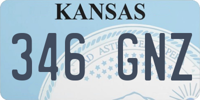 KS license plate 346GNZ