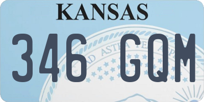 KS license plate 346GQM