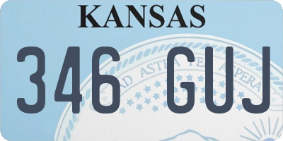 KS license plate 346GUJ