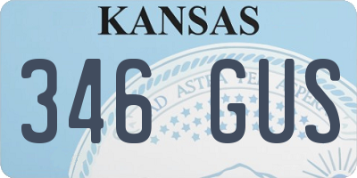 KS license plate 346GUS