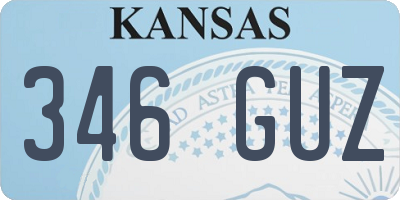 KS license plate 346GUZ
