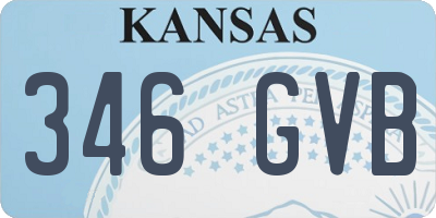 KS license plate 346GVB