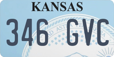 KS license plate 346GVC