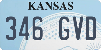 KS license plate 346GVD