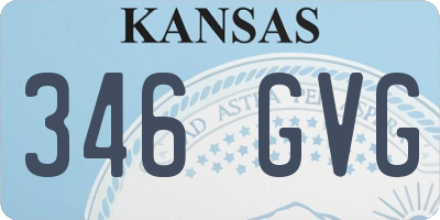 KS license plate 346GVG