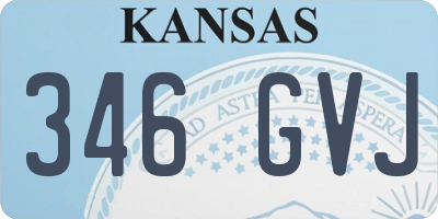 KS license plate 346GVJ
