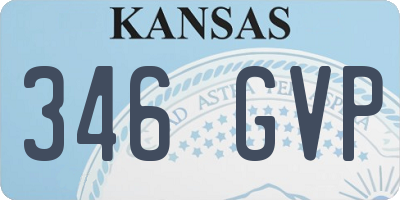KS license plate 346GVP