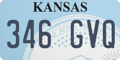 KS license plate 346GVQ