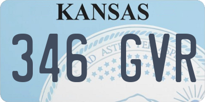 KS license plate 346GVR