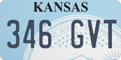 KS license plate 346GVT