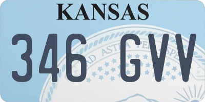 KS license plate 346GVV