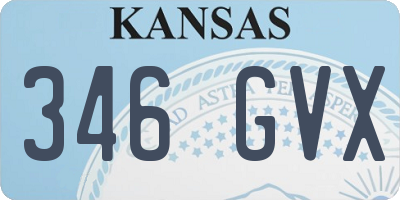 KS license plate 346GVX