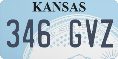 KS license plate 346GVZ