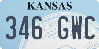KS license plate 346GWC