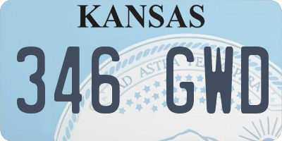 KS license plate 346GWD