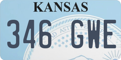 KS license plate 346GWE