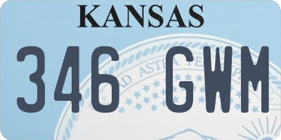 KS license plate 346GWM