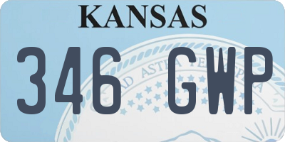 KS license plate 346GWP