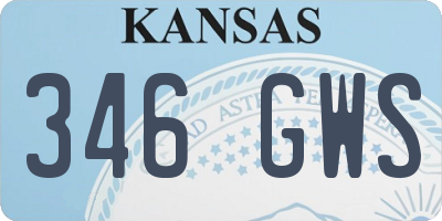 KS license plate 346GWS