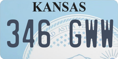 KS license plate 346GWW