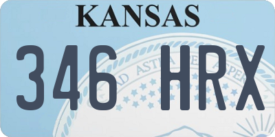 KS license plate 346HRX