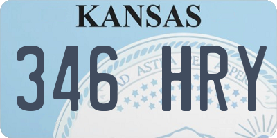 KS license plate 346HRY