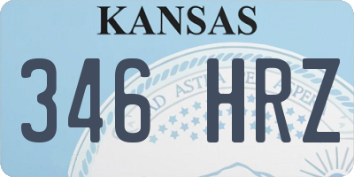 KS license plate 346HRZ