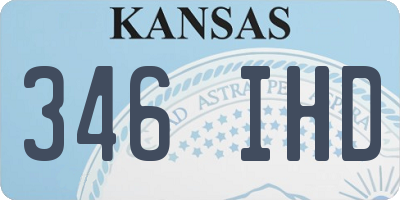 KS license plate 346IHD