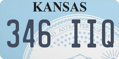 KS license plate 346IIQ