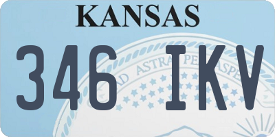 KS license plate 346IKV