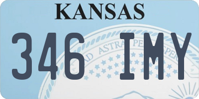 KS license plate 346IMY
