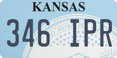 KS license plate 346IPR