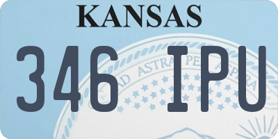 KS license plate 346IPU