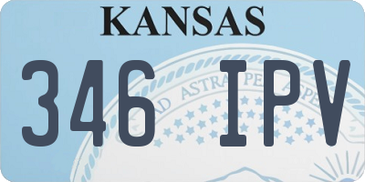 KS license plate 346IPV
