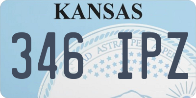KS license plate 346IPZ