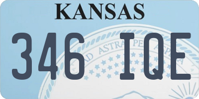 KS license plate 346IQE