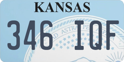 KS license plate 346IQF