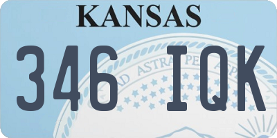 KS license plate 346IQK