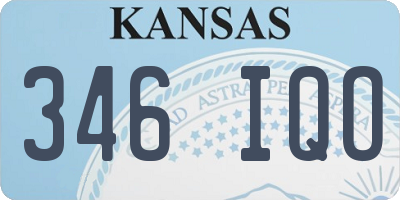 KS license plate 346IQO