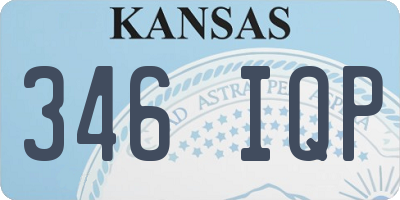 KS license plate 346IQP