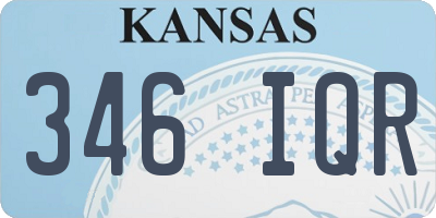 KS license plate 346IQR