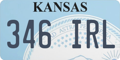 KS license plate 346IRL