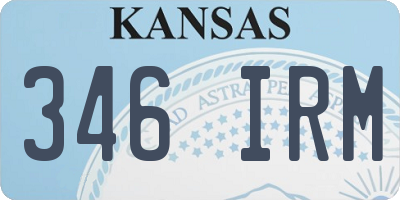 KS license plate 346IRM