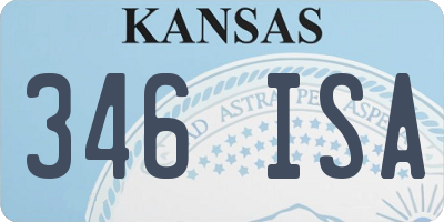 KS license plate 346ISA