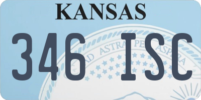 KS license plate 346ISC