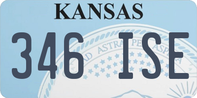 KS license plate 346ISE