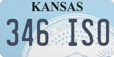 KS license plate 346ISO